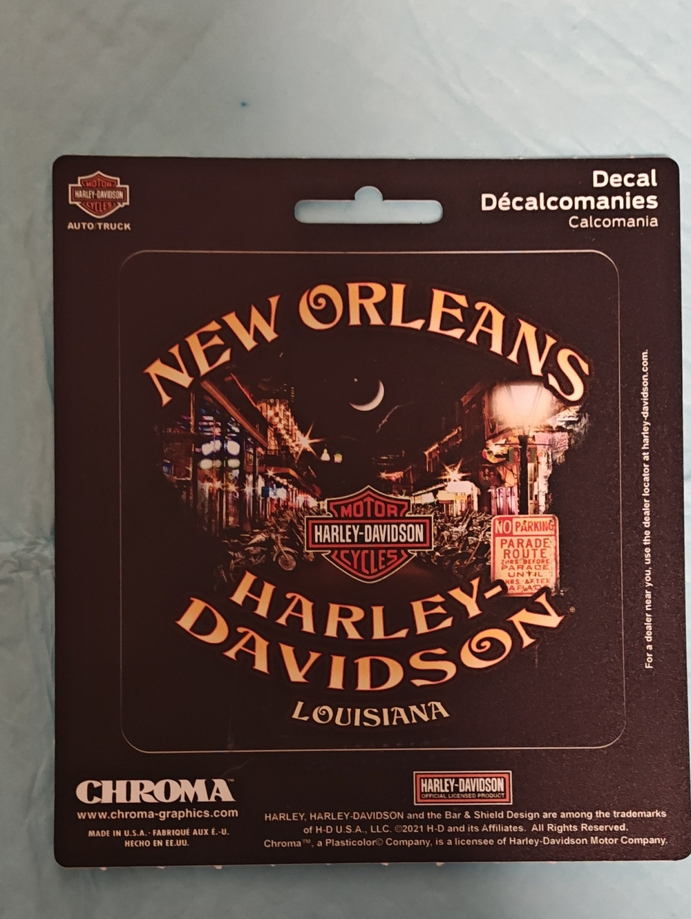 Harley-Davidson Black & Gold New Orleans Decal